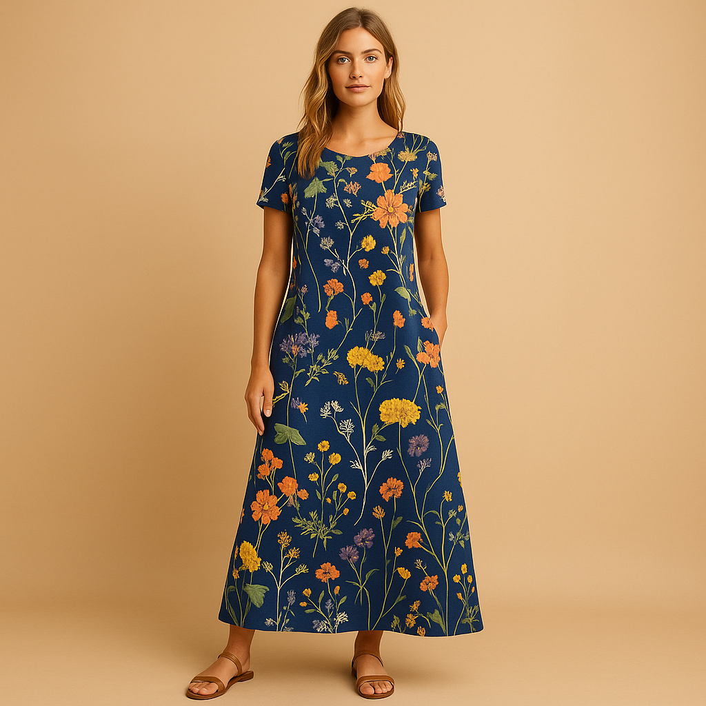 Bloemenjurk met comfortabele pasvorm voor dames | Lena