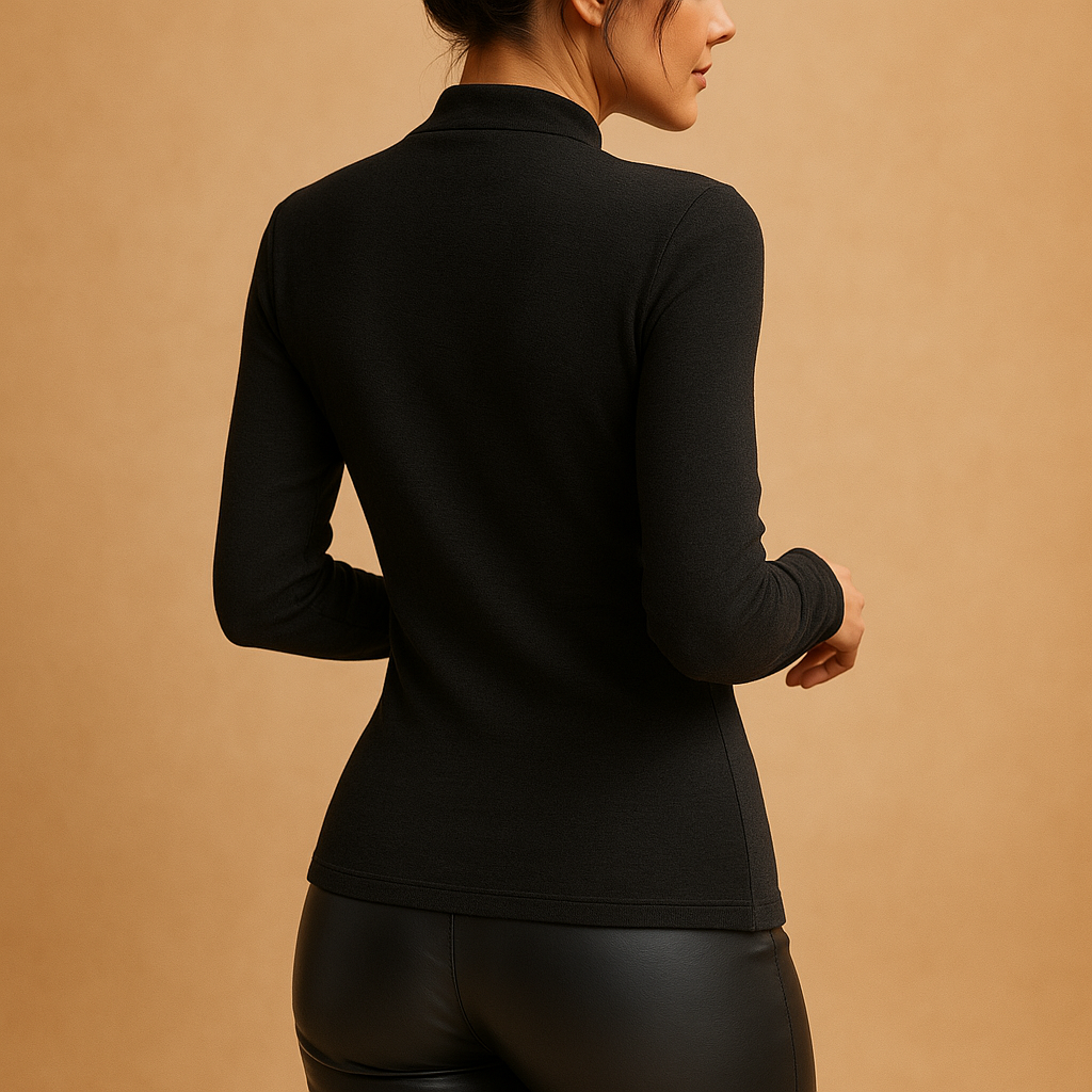 Milou | Blouse met hoge hals en plooidetails voor dames