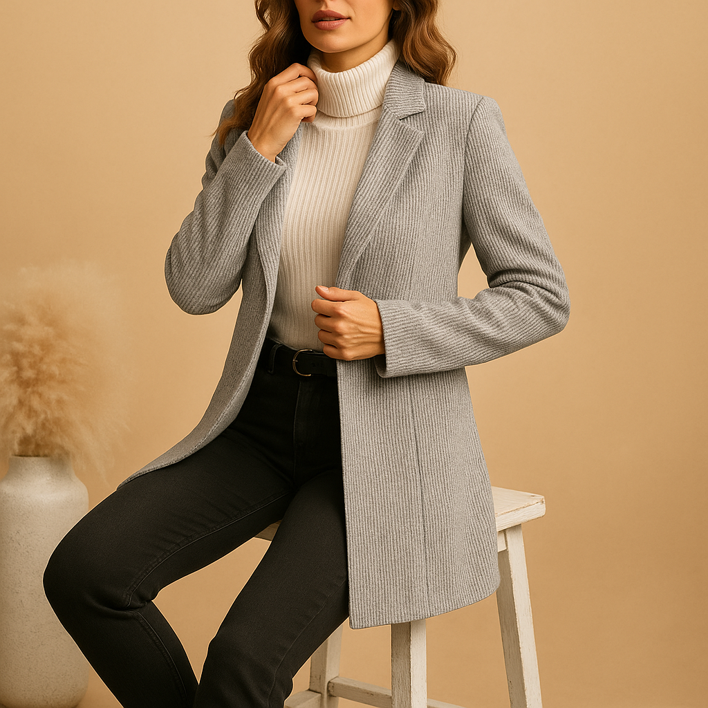 Getailleerde blazer met lange mouwen voor dames | Sylvie