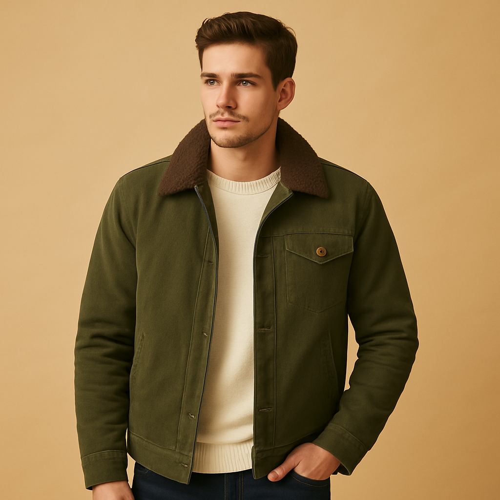 Klassieke winterjas met knopen voor heren | Pieter