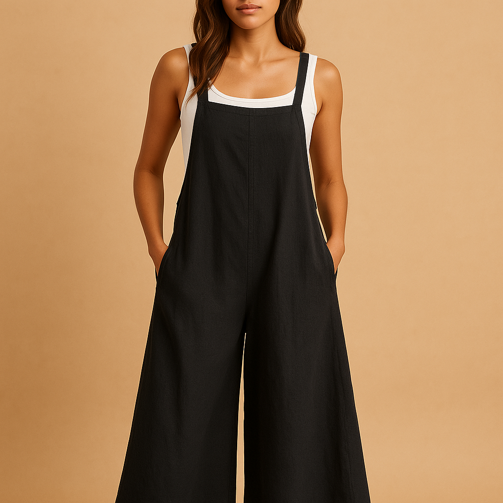 Luchtige jumpsuit met wijde pijpen voor dames | Elvira