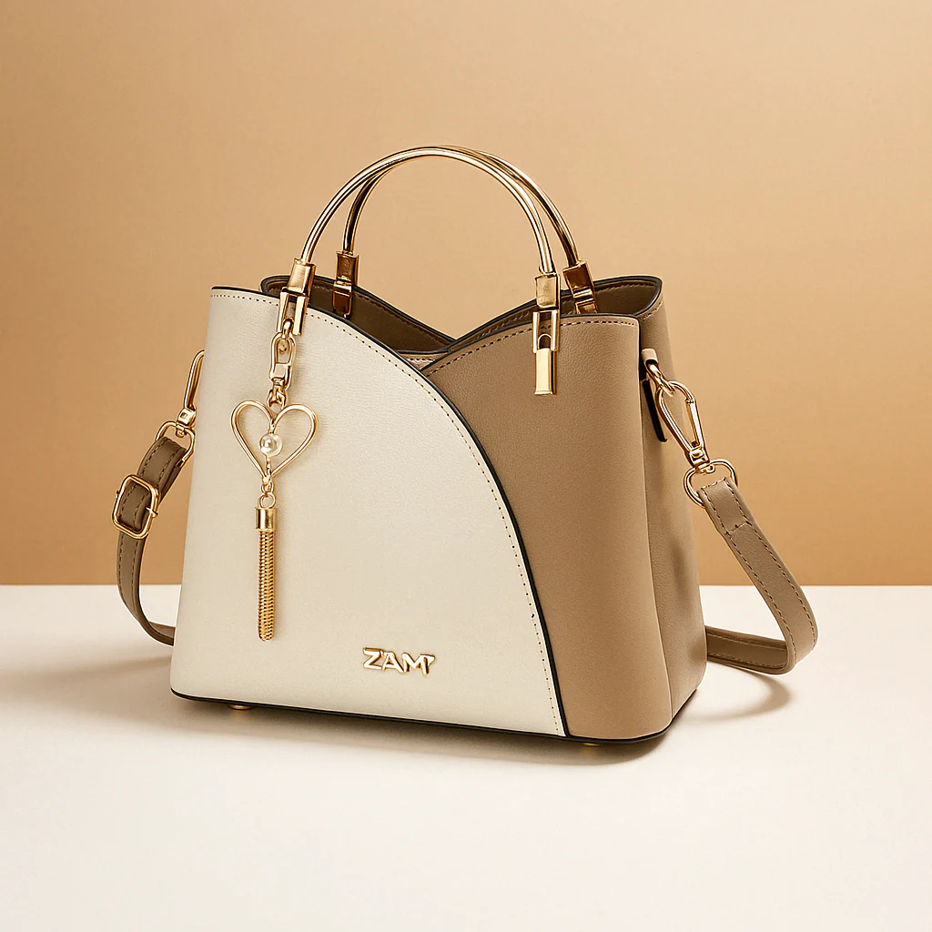 Schoudertas met geometrisch patroon en verstelbare riem voor dames | Elvira