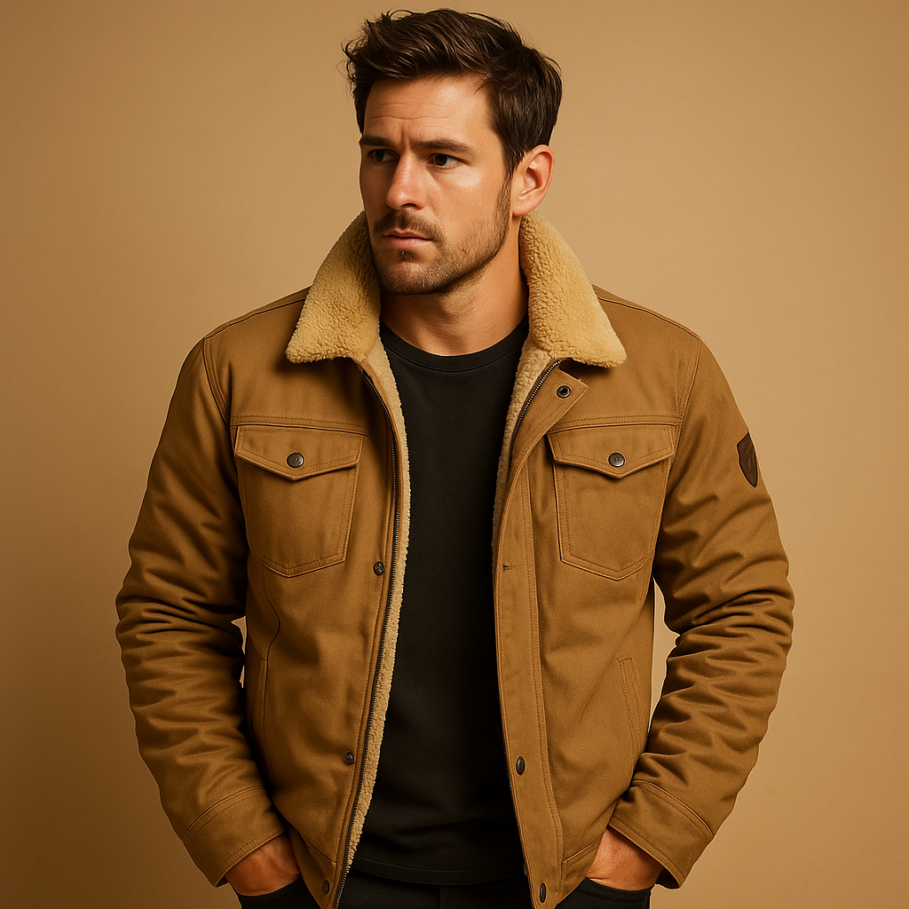 Winter bomberjack met geribde boorden voor heren | Milan